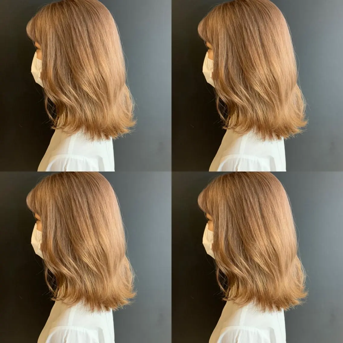 ミディアム カラー ベージュカラー ✨レイヤー/髪質改善 /縮毛矯正✨ナカムラのヘアスタイル
