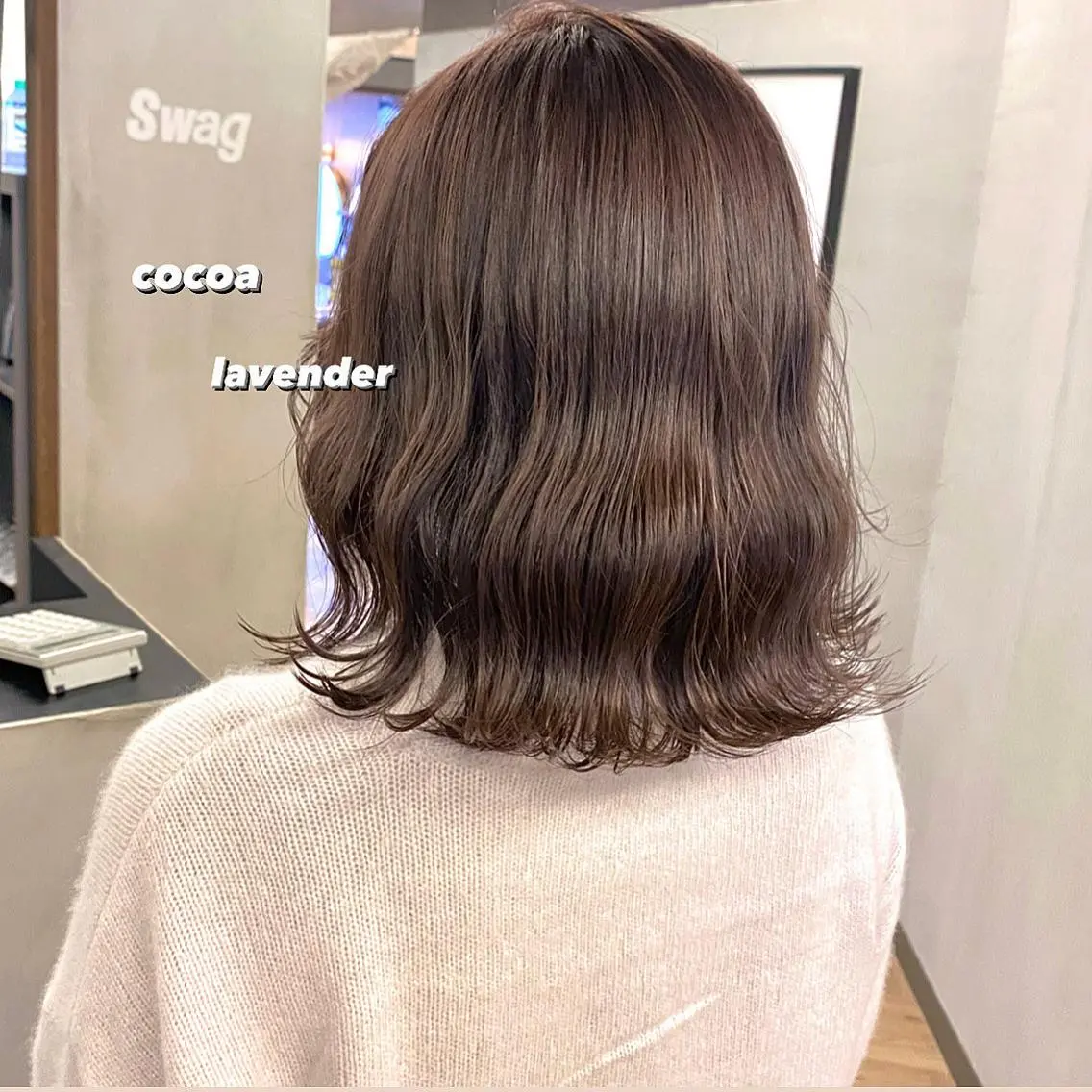 ミディアム カラー パーマ ヘアアレンジ ブリーチ ブリーチなしカラー 前川 朋香のヘアスタイル