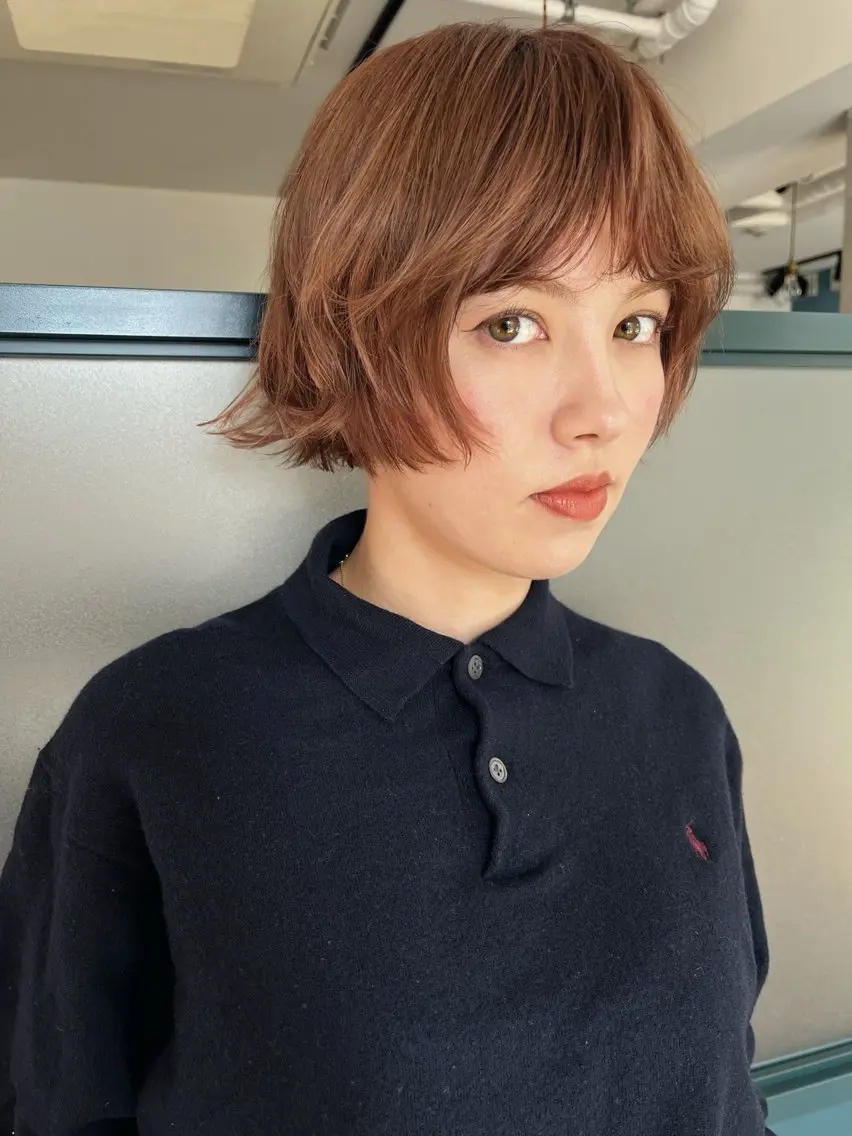 ショート カット 暖色/パーマ 🌼クニトウメイのヘアスタイル
