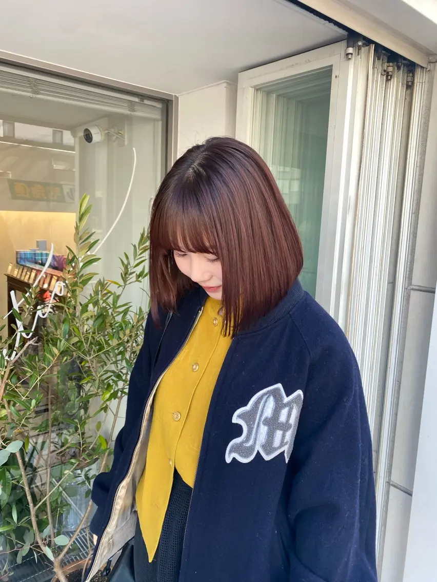 ショート カラー ブラウンカラー オレンジ オレンジブラウン トリートメント JESSI / Sopiのヘアスタイル