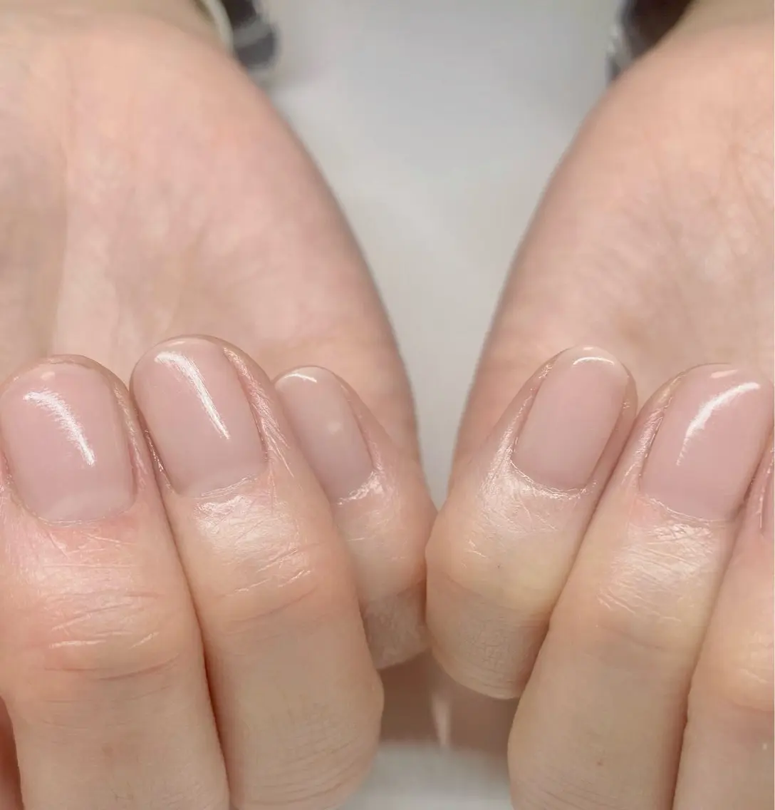ネイル オフィスネイル ピンク Nail Salon K 🧸美爪育成のネイルデザイン
