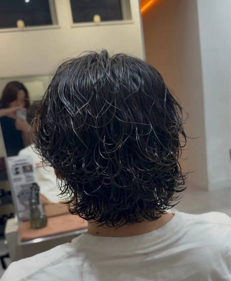 ミディアム パーマ メンズ fifth 菅崎愛斗のヘアスタイル