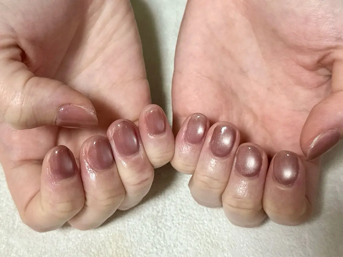 ネイル オーロラネイル 桜ネイル フラワーネイル フットネイル フレンチネイル ハンドネイル mogunail &blowのネイルデザイン