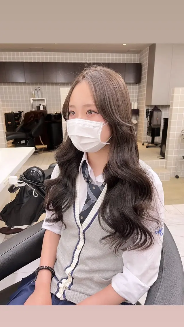 ロング カラー パーマ ヘアアレンジ メンズ 上品＆韓国風 🥀海心🥀のヘアスタイル