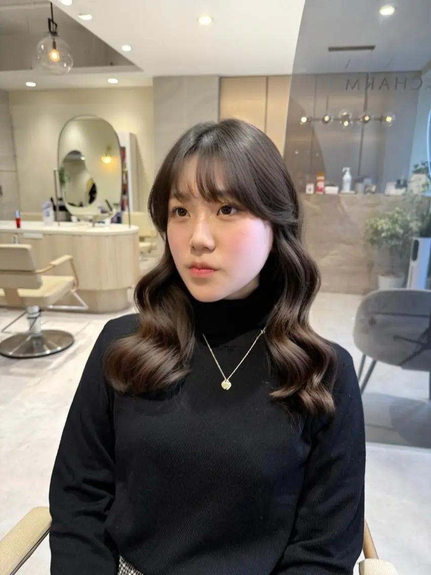 ロング カラー ブラウンカラー イルミナカラー マロンブラウン 韓国風ヘア カット ヘアカラー トリートメント 透明感カラー🌿 グレージュ🐺陽介のヘアスタイル