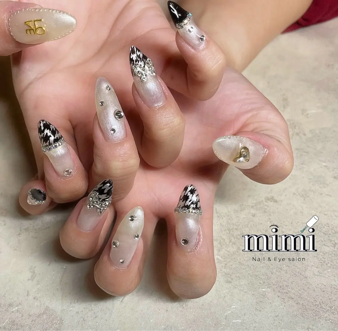 ネイル アートネイル ロングネイル シンプルネイル 冬ネイル Ruru nailのネイルデザイン
