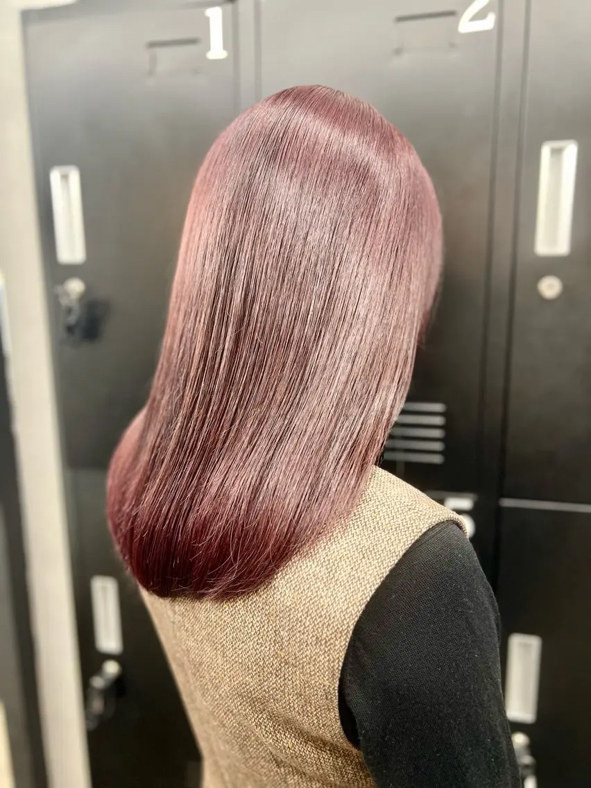ロング カラー レッドカラー 髪質改善 透明感カラー特化🫧 🦋栗原🦋のヘアスタイル