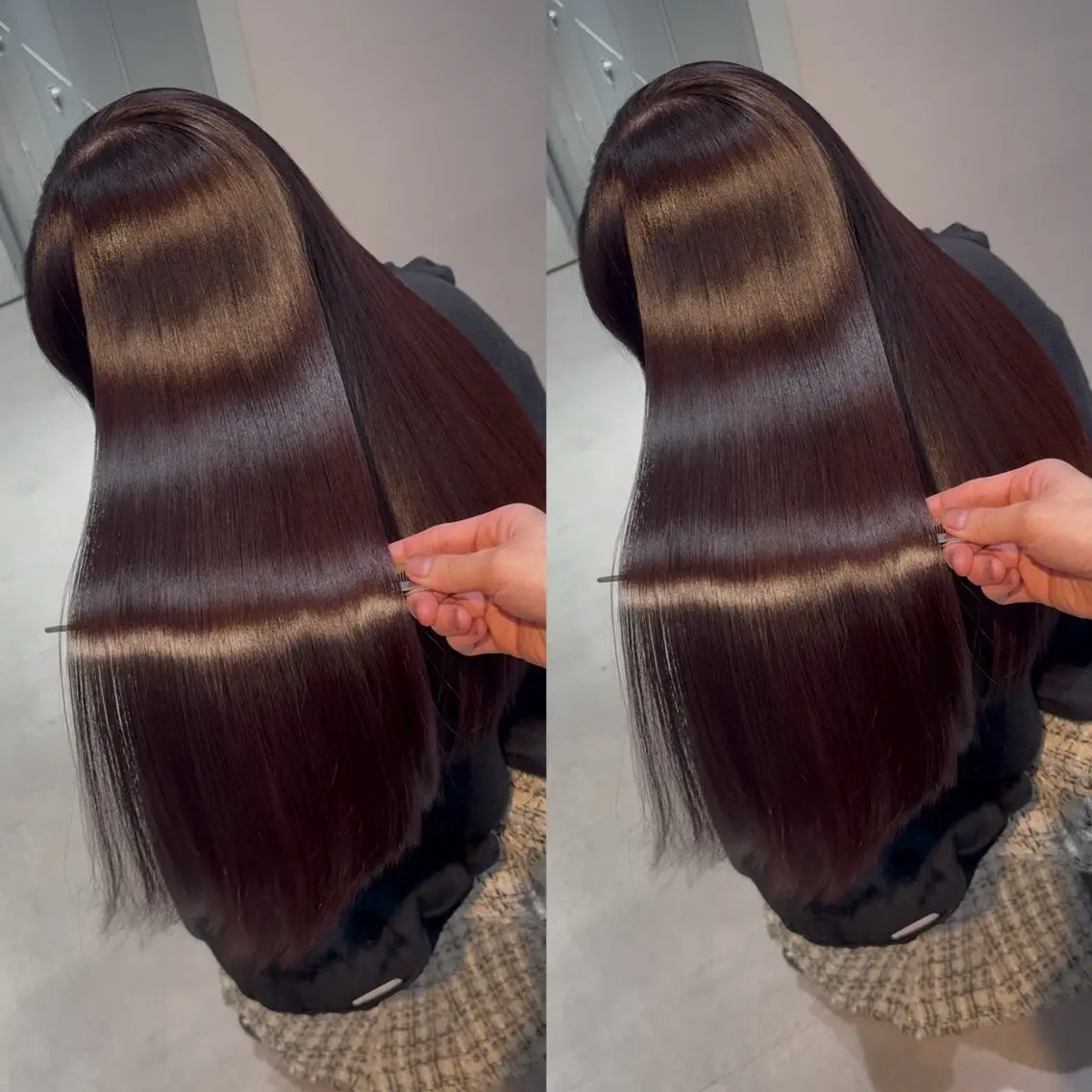 ロング カラー ブリーチ 髪質改善 縮毛矯正 トリートメント 酸性ストレート カット ヘアカラー 縮毛矯正 トリートメント 新宿/髪質改善支持率 No.1💍yasuのヘアスタイル