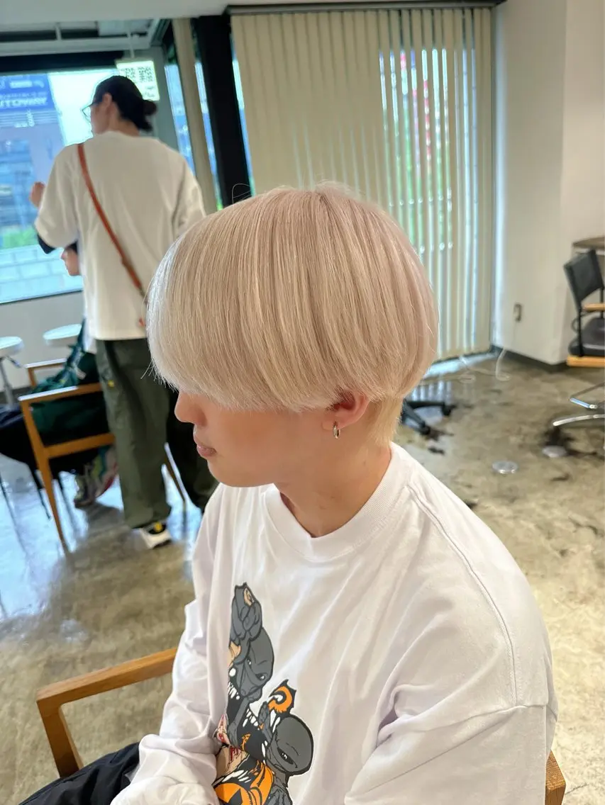 ショート カット ヘアカラー メンズケアブリーチ 特化🔥村田のヘアスタイル