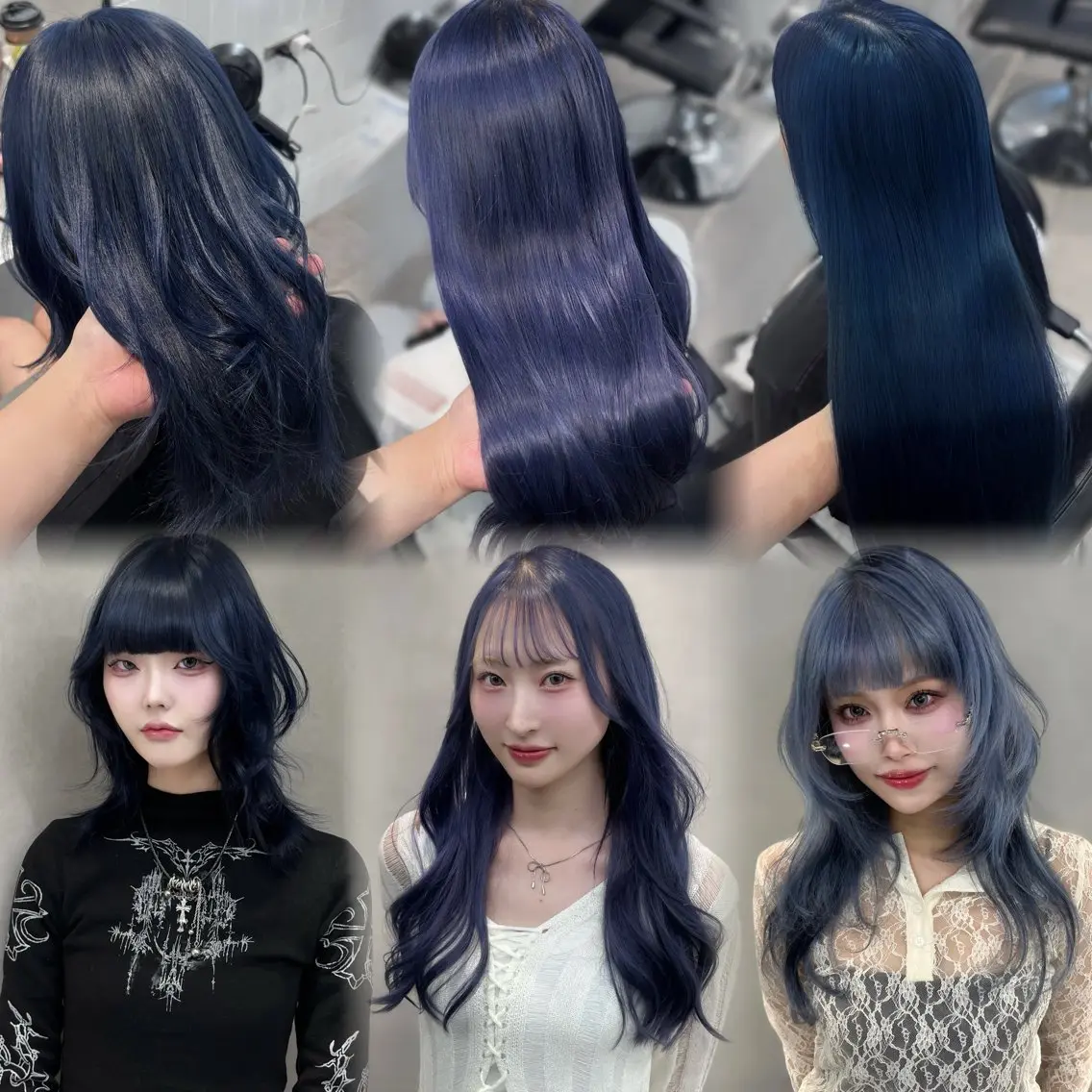 ロング ヘアカラー ハイトーン デザインカラーのヘアスタイル