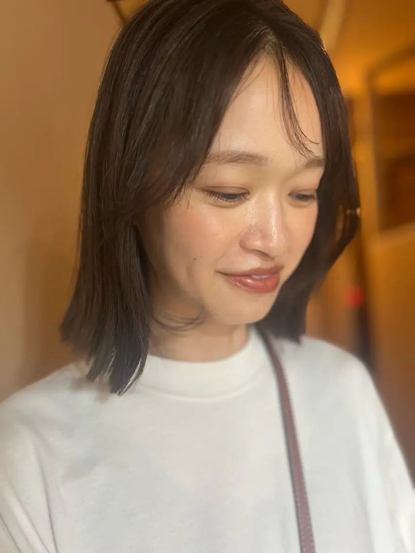 ミディアム 顔周りカット レイヤーカット sendai mayumiのヘアスタイル
