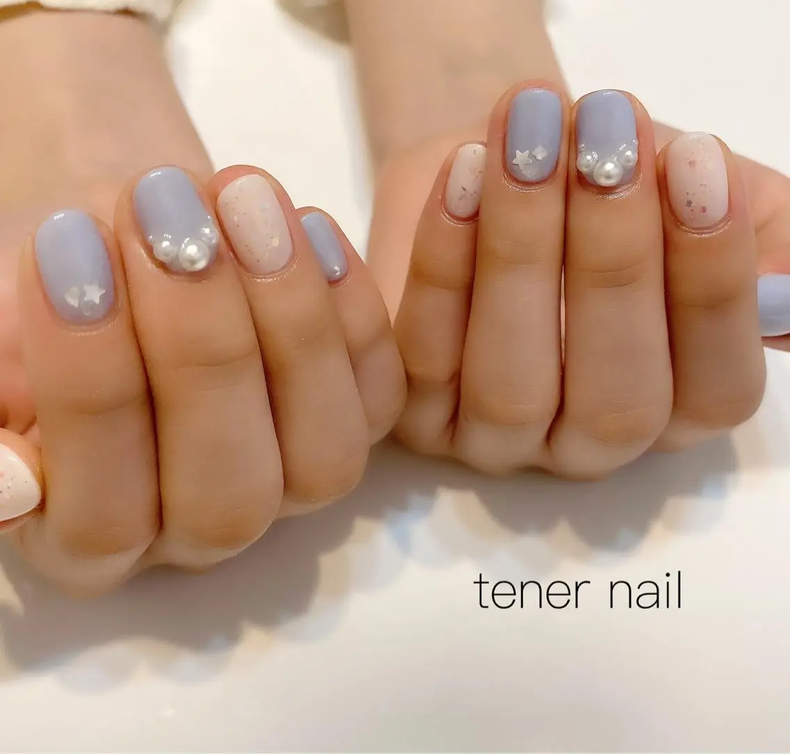 ネイル ブルー テネルネイル tener nailのネイルデザイン