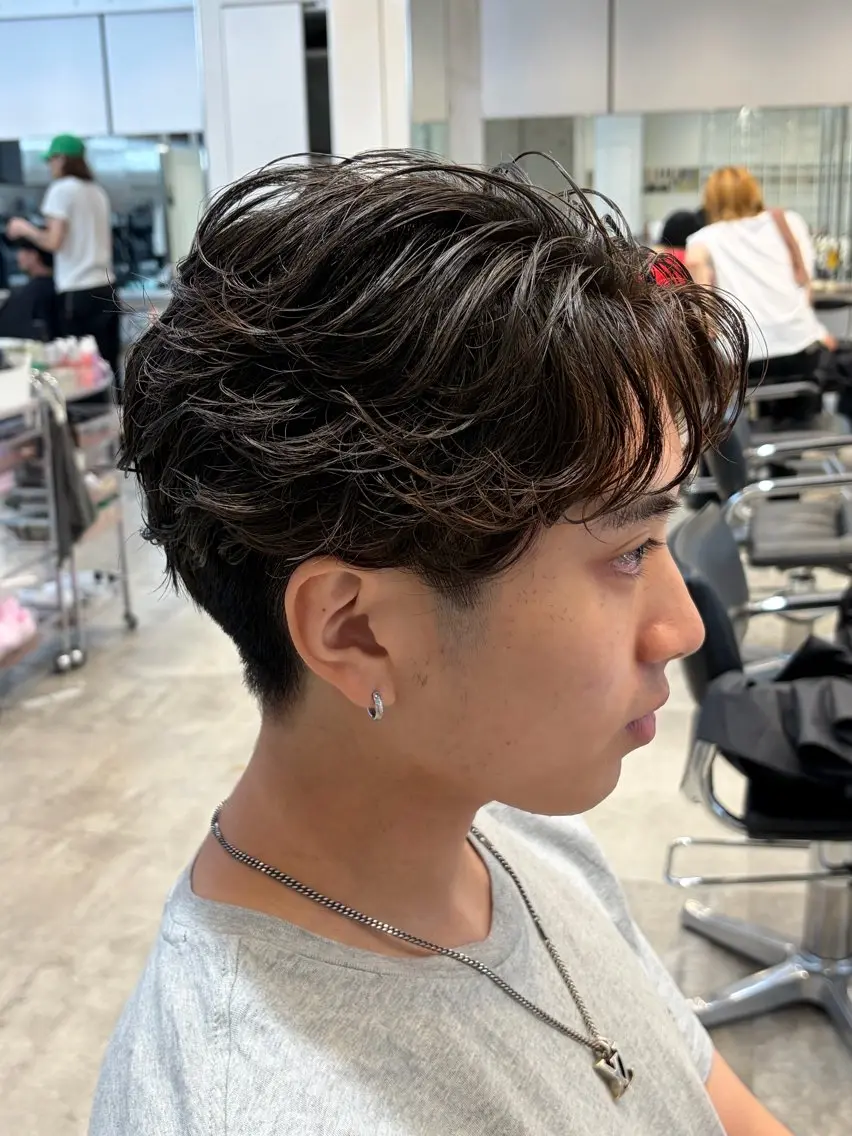 パーマ メンズ 室谷 柚羽のヘアスタイル