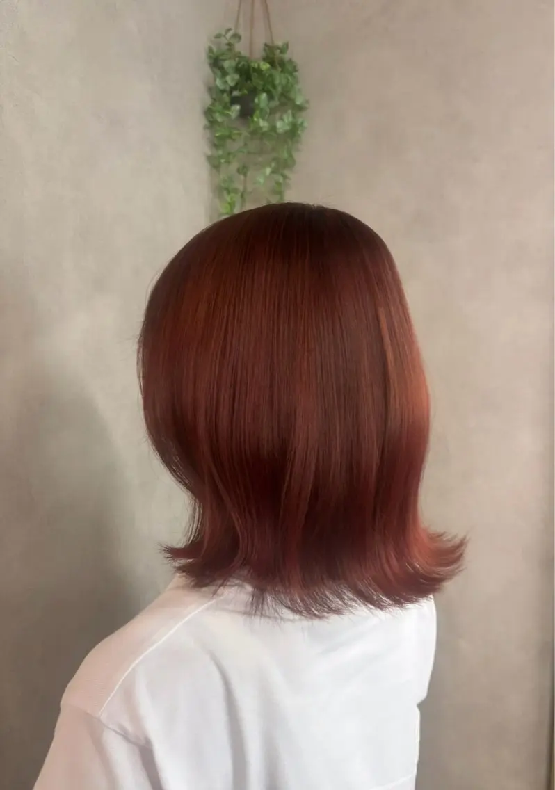 ミディアム カラー レッドカラー 塩島 彩織 🎀✩⡱のヘアスタイル