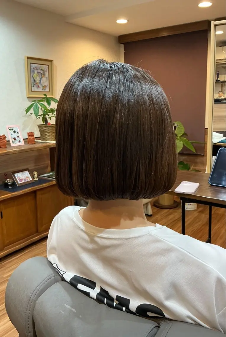 ショート パーマ 縮毛矯正 Annon プライベートサロンのヘアスタイル