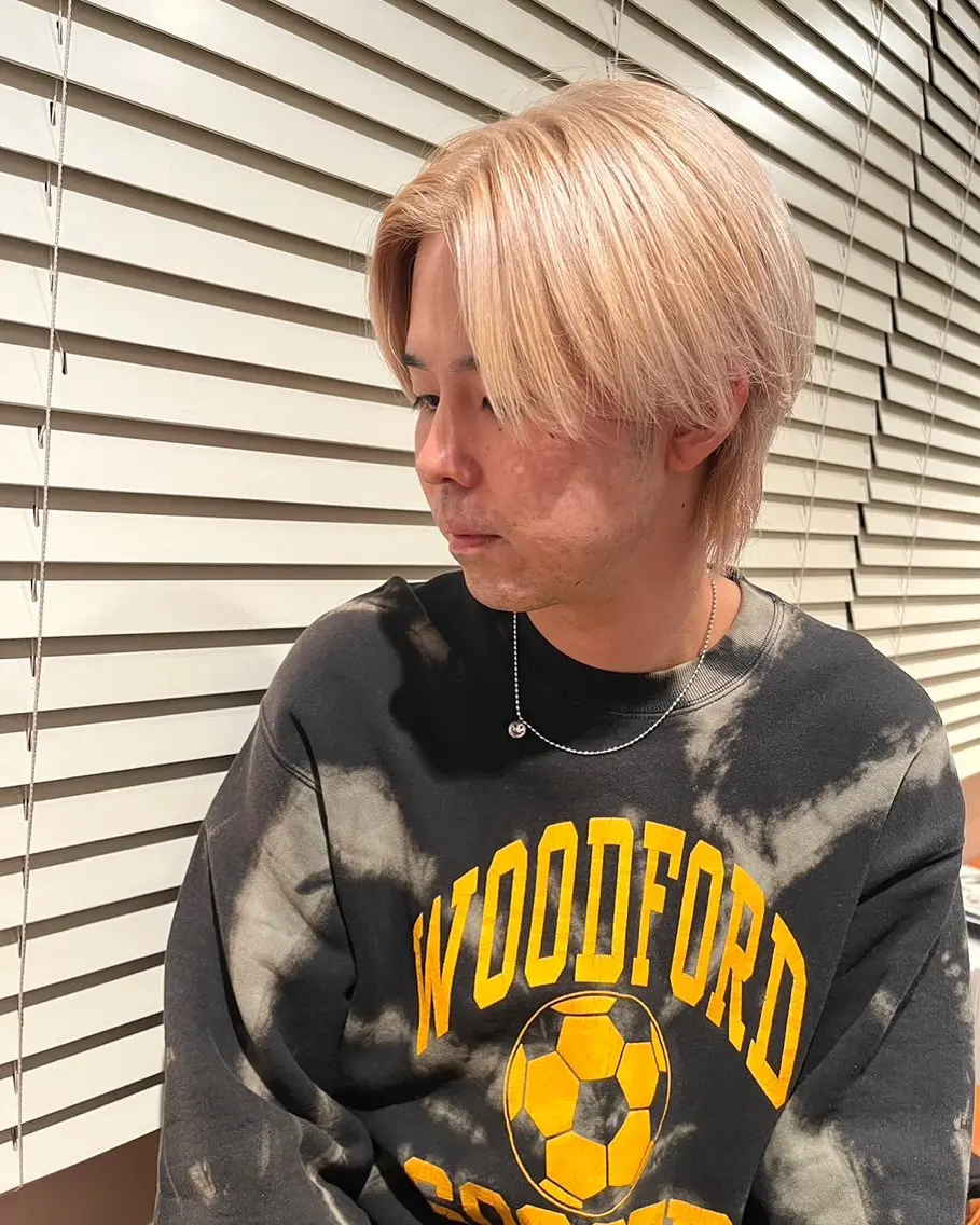 ミディアム カラー メンズ カット ヘアカラー トリートメント 優作 〜圧倒的信頼〜のヘアスタイル