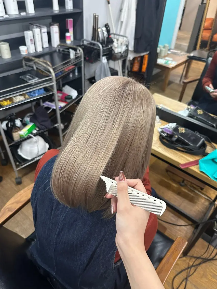 ミディアム ヘアカラー トリートメント Hair CALON りりあ🎀.⋆のヘアスタイル