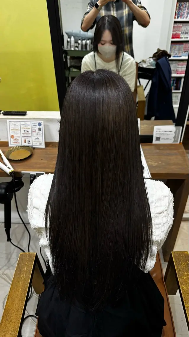 ロング ヘアカラー 内村 光之介のヘアスタイル