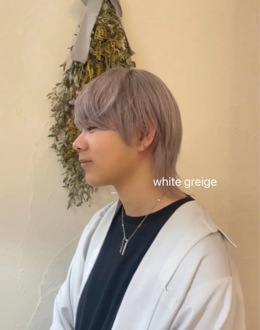 ショート カラー メンズ メンズブリーチ ブリーチ グレージュ 加藤あいり/大人 可愛いモテカラー♡のヘアスタイル