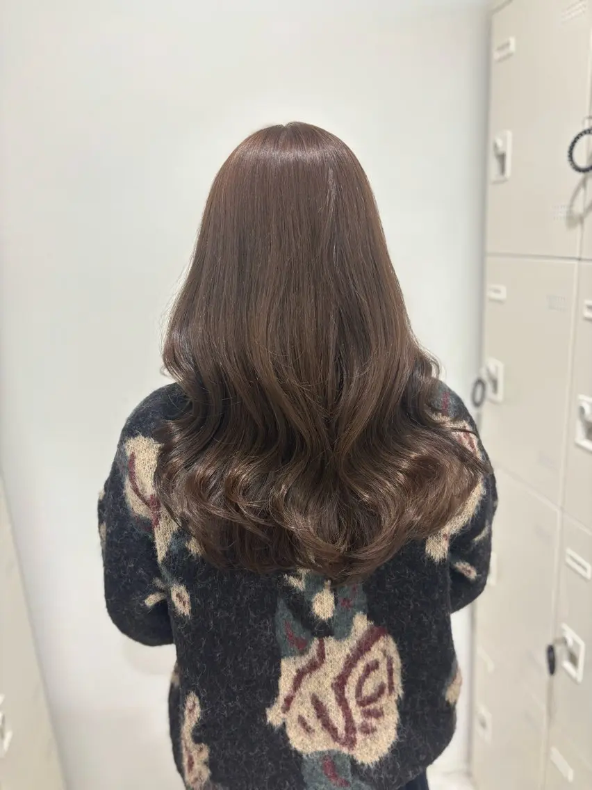 セミロング 髪質改善 ヘアカラー トリートメント 韓流トレンドヘア 🎀RINAKO🎀のヘアスタイル