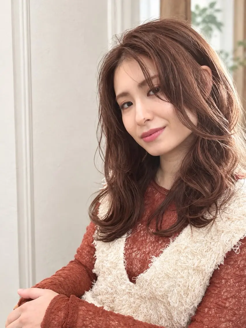 ミディアム カラー イルミナカラー カット ヘアカラー grand juteのヘアスタイル