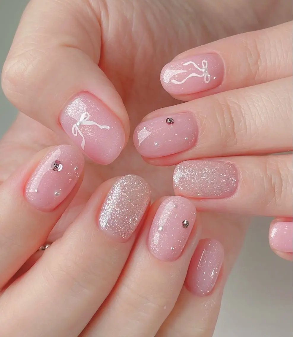 ネイル 🎀PG🩵 ネイルサロンのネイルデザイン