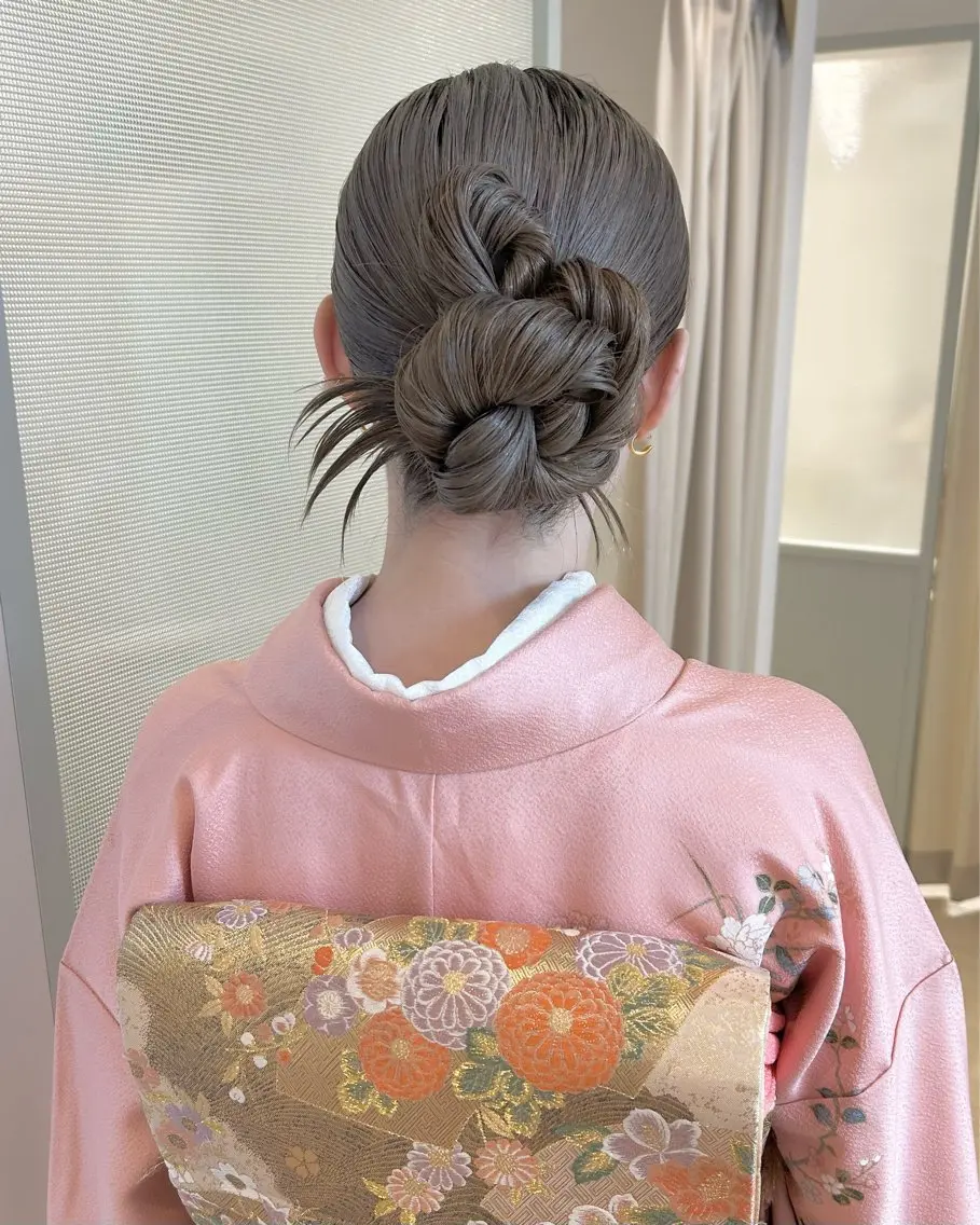 ヘアアレンジ 着付け 似合わせ艶髪カラー ❤️ハダユミのヘアスタイル