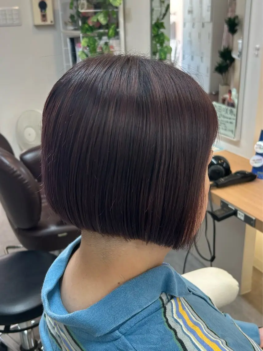 ショート ボブ カット ヘアカラー 池田 咲希のヘアスタイル