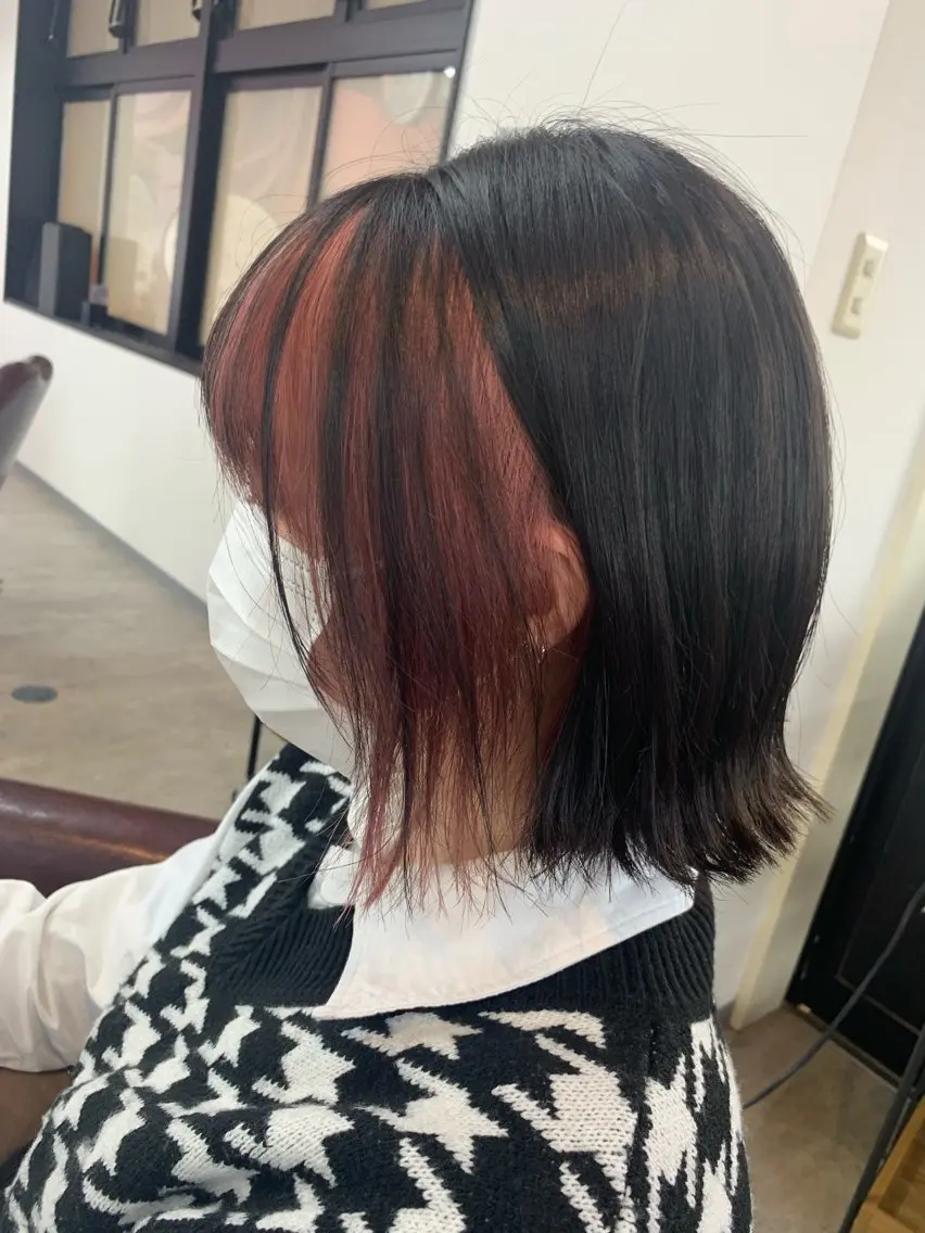 ミディアム ミストバング 🌸星名 萌々🌸 Recharme新保のヘアスタイル