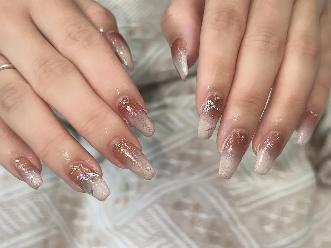 ネイル ki🍒🍒 ki ツルツルネイルのネイルデザイン