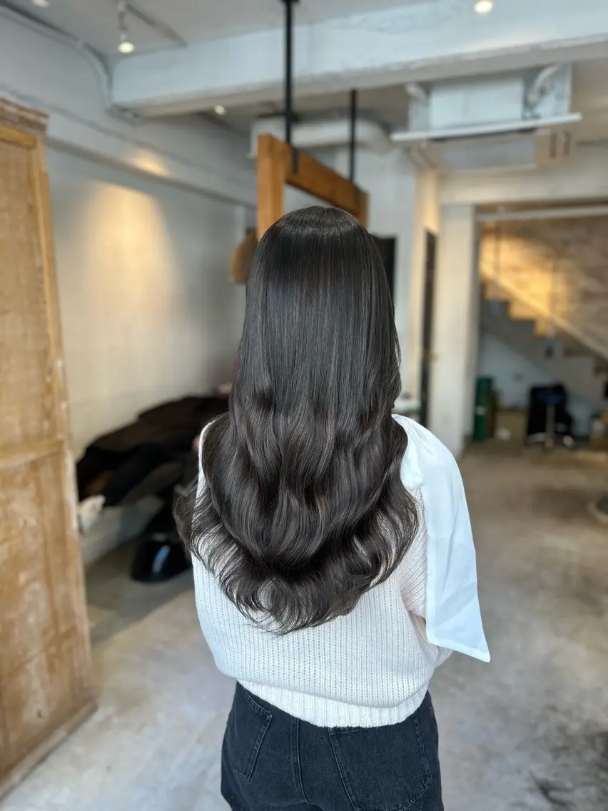 ロング ヘアカラー トリートメント 秋葉原　柏木絢汰 ✨当日予約okのヘアスタイル