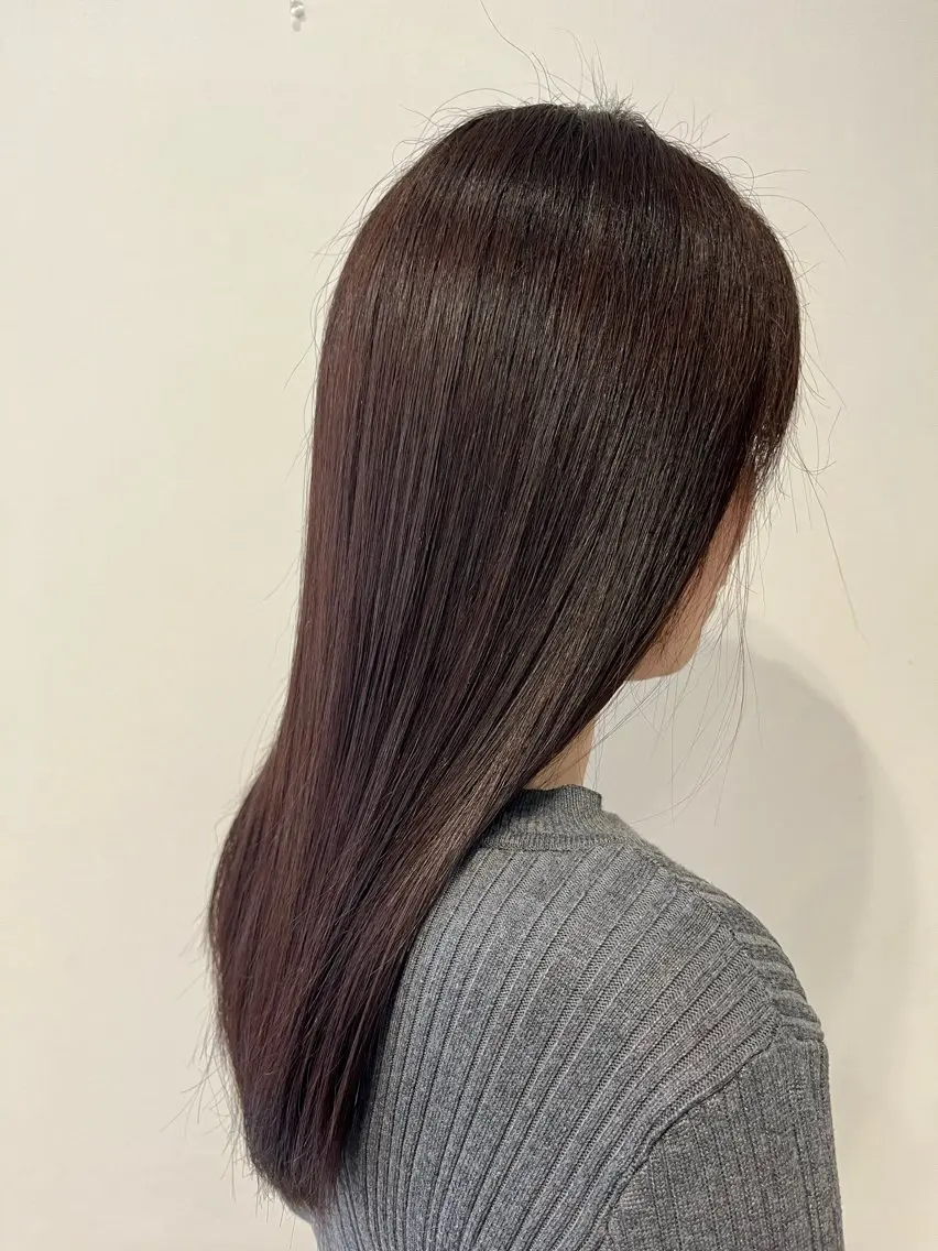 ロング カラー ヘアカラー トリートメント 艶髪特化 しゅんぼう 長岡髪質改善のヘアスタイル