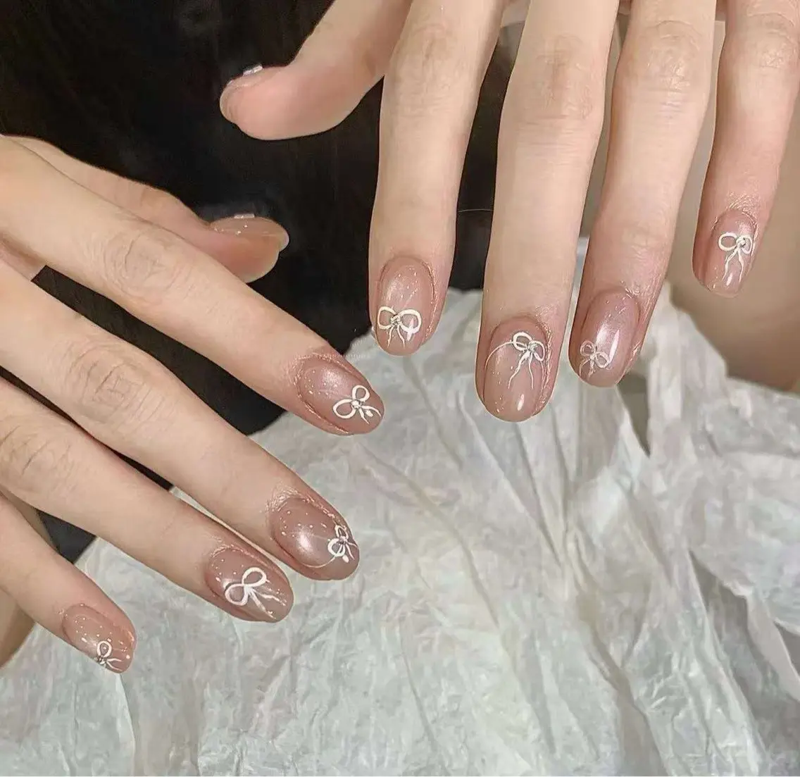 ネイル オーロラネイル フラワーネイル フットネイル フレンチネイル ジェルネイル ハンドネイル BabyYouMi nailのネイルデザイン