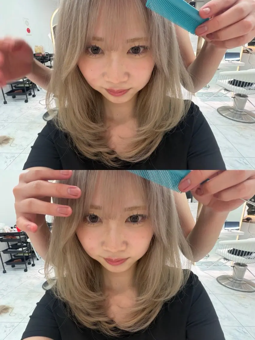 W color 🤎 （2BLEACH + オンカラー）の写真