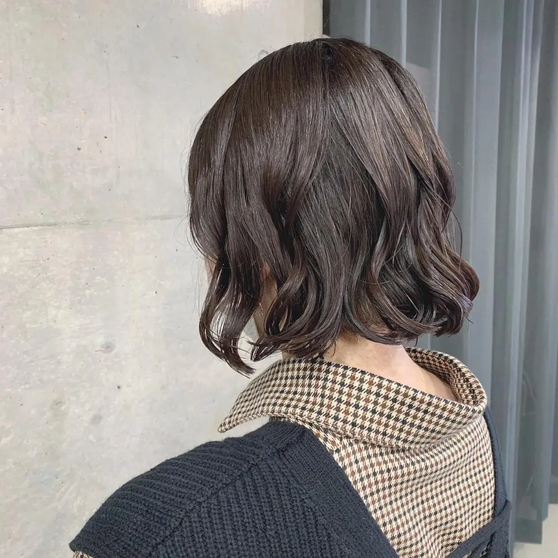ショート パーマ カット ヘアカラー パーマ ボブパーマコテ巻き風 パーマNo1深江秀平のヘアスタイル