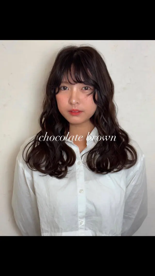 ロング カラー ブリーチ ブラウンカラー チョコレートブラウン ブリーチなしカラー カット ヘアカラー トリートメント 透明感/レイヤー/ 縮毛矯正/ほのか🍪のヘアスタイル