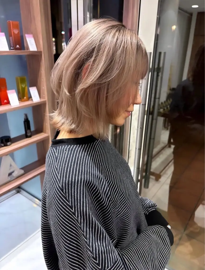 ミディアム カラー ヘアカラー 長田 有加のヘアスタイル