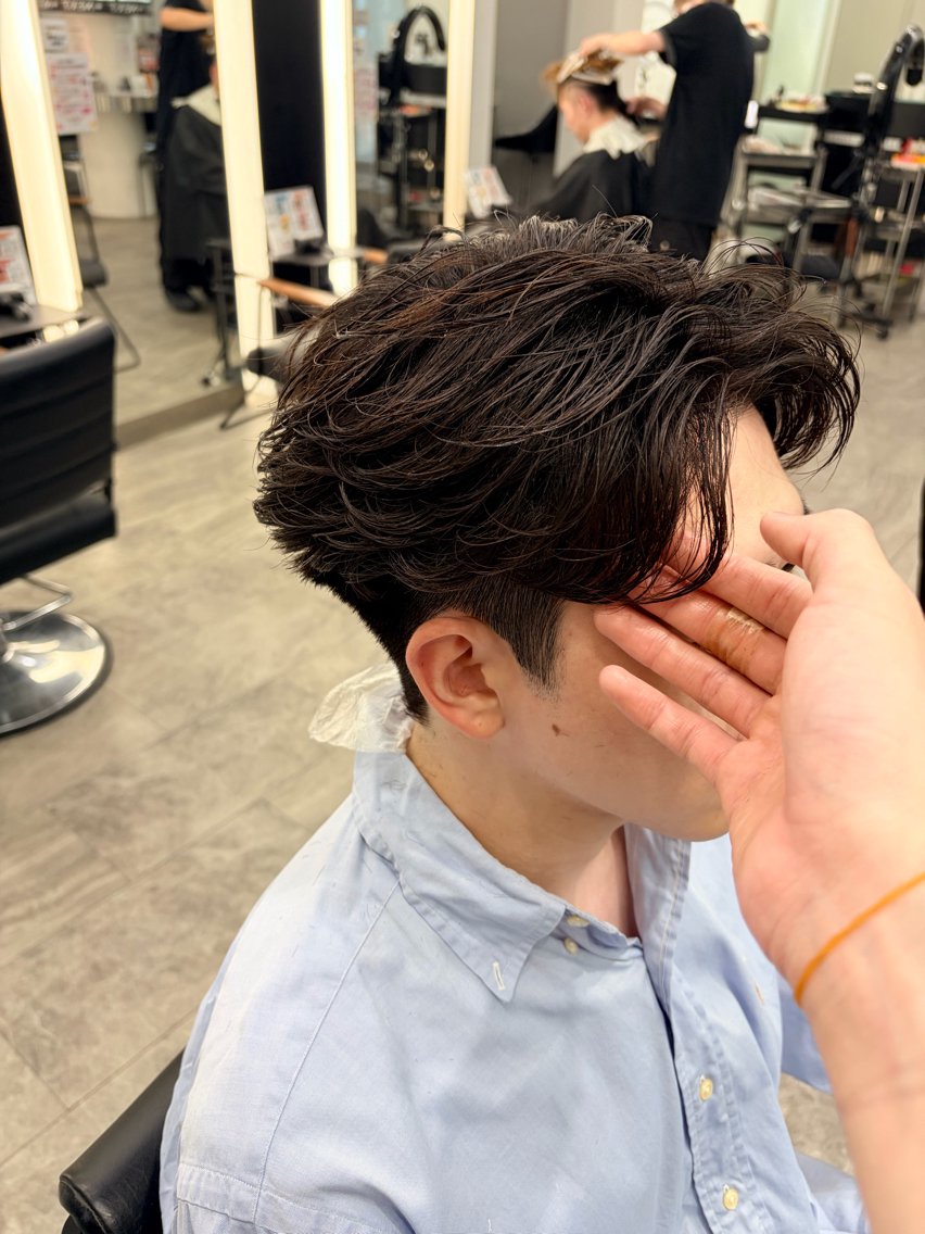 パーマ メンズ カット パーマ 静岡 / 毛流れ特化 /メンズヘア/真大のヘアスタイル