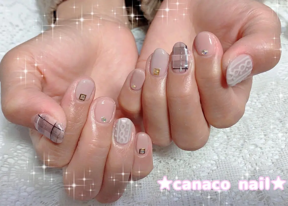 ネイル アートネイル ジェルネイル パラジェル ピンク ピンクベージュ ベテランネイル cnc nailのネイルデザイン