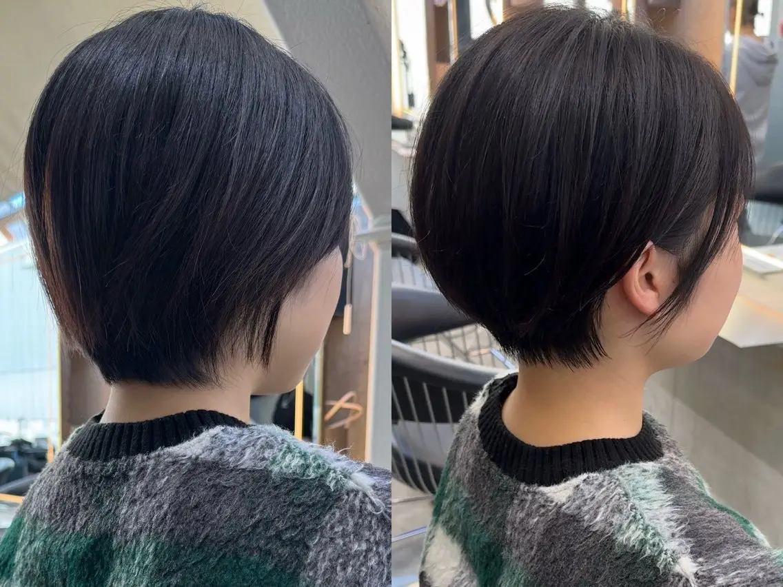 ショート カラー ショートボブ ハンサムショート ボブ くびれヘア ショートヘア 畔上 尚也のヘアスタイル