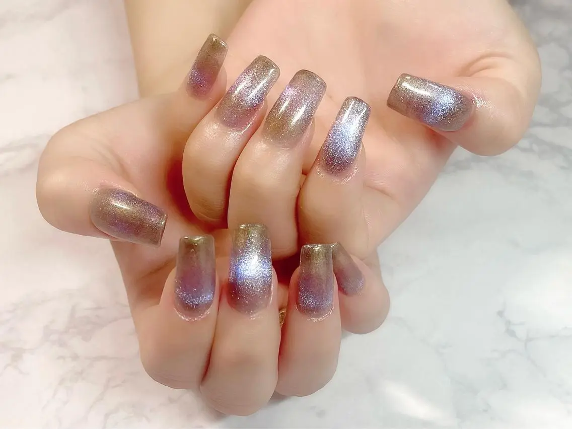 ネイル ジェルネイル マグネットネイル ワンカラーネイル 黄色 ハンドネイル Nail Salon KURELLYのネイルデザイン