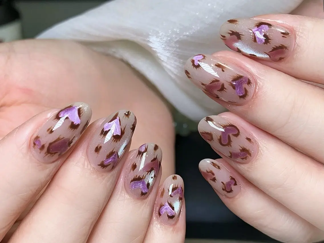 メンズ ネイル メンズ韓国風 オーロラネイル チークネイル 長さ出し フレンチネイル ハンドネイル NEW NAIL 池袋🔥🧲のネイルデザイン