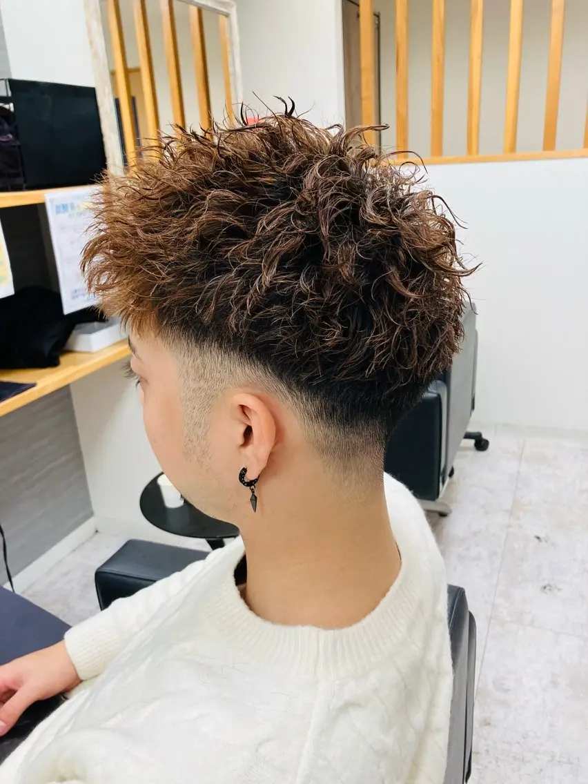 パーマ メンズ カット パーマ メンズ特化/パーマ/ フェードWATARUのヘアスタイル