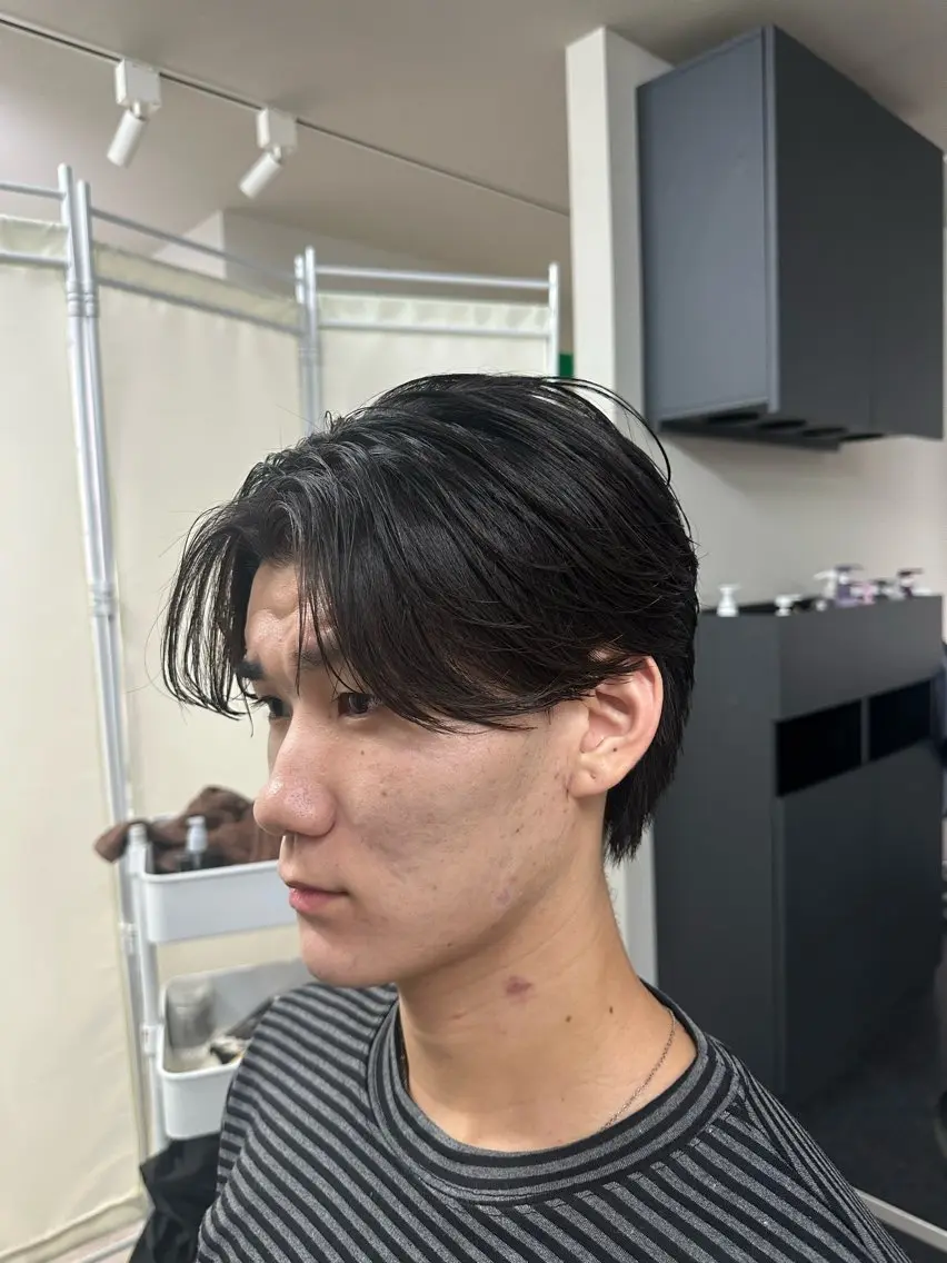 パーマ メンズ センターパート ニュアンスパーマ 立川メッシュパーマ 特化/けんしょうのヘアスタイル