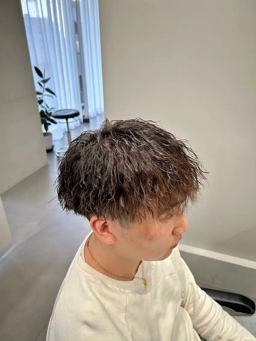 ショート パーマ メンズ メンズパーマ カット ヘアカラー パーマ ヘアセット 立川メンズパーマ職人 店長/小泉文人のヘアスタイル