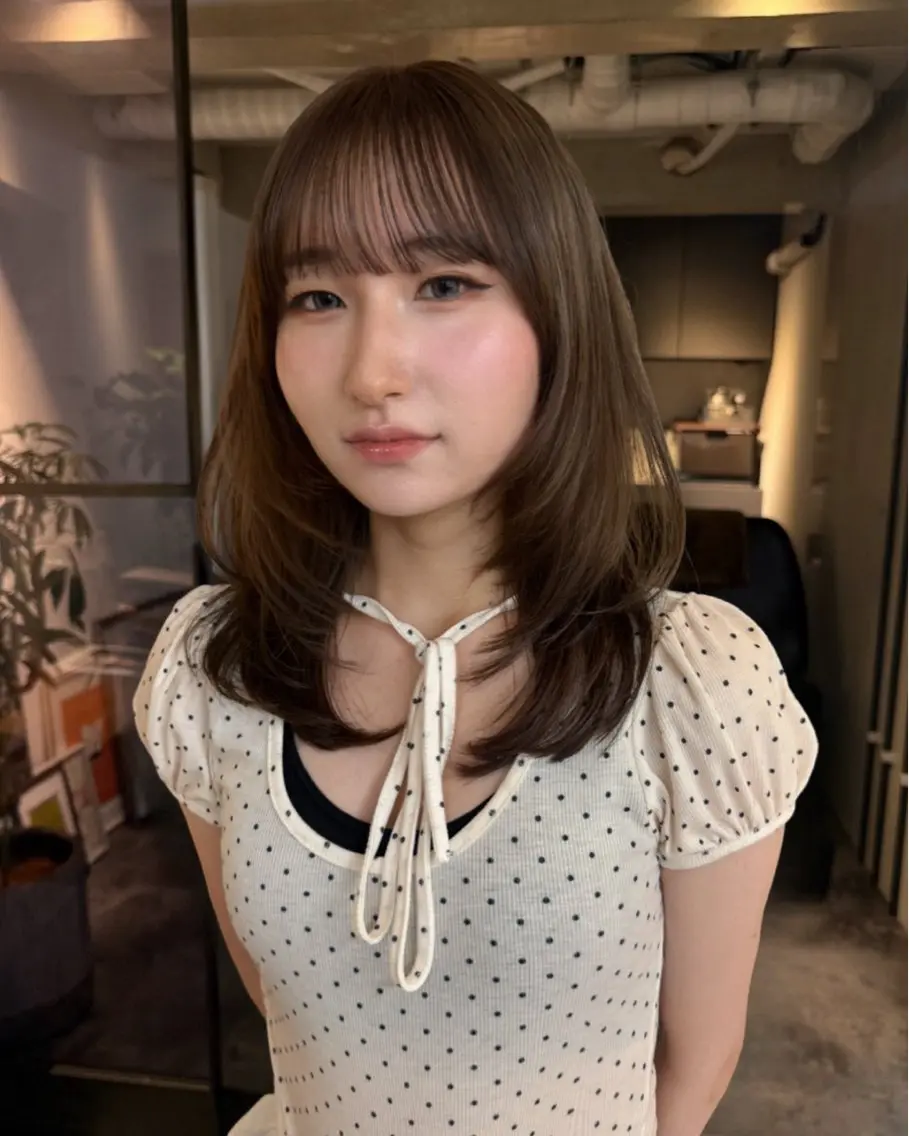 セミロング カラー ヘアアレンジ カット トリートメント 💎韓国ヘア/ 艶カラー💎souのヘアスタイル