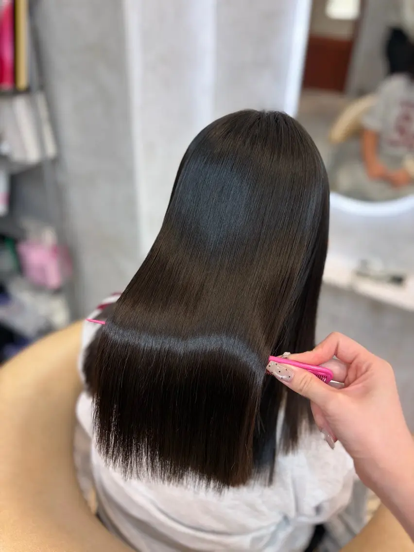 ロング 縮毛矯正 SigmaLatte _momokaのヘアスタイル