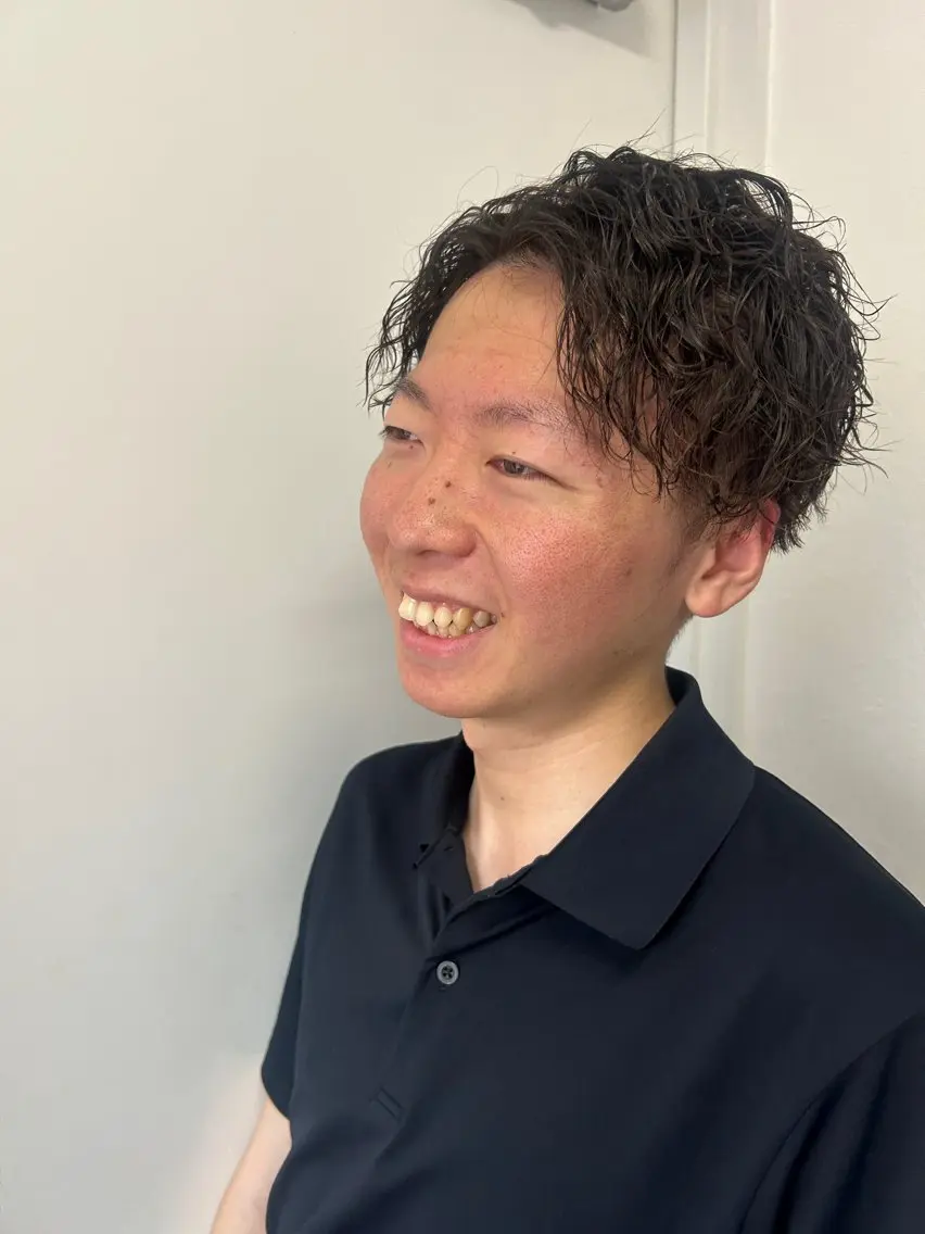 ショート パーマ メンズ カット ヘアカラー トリートメント 久木原 ゆりのヘアスタイル