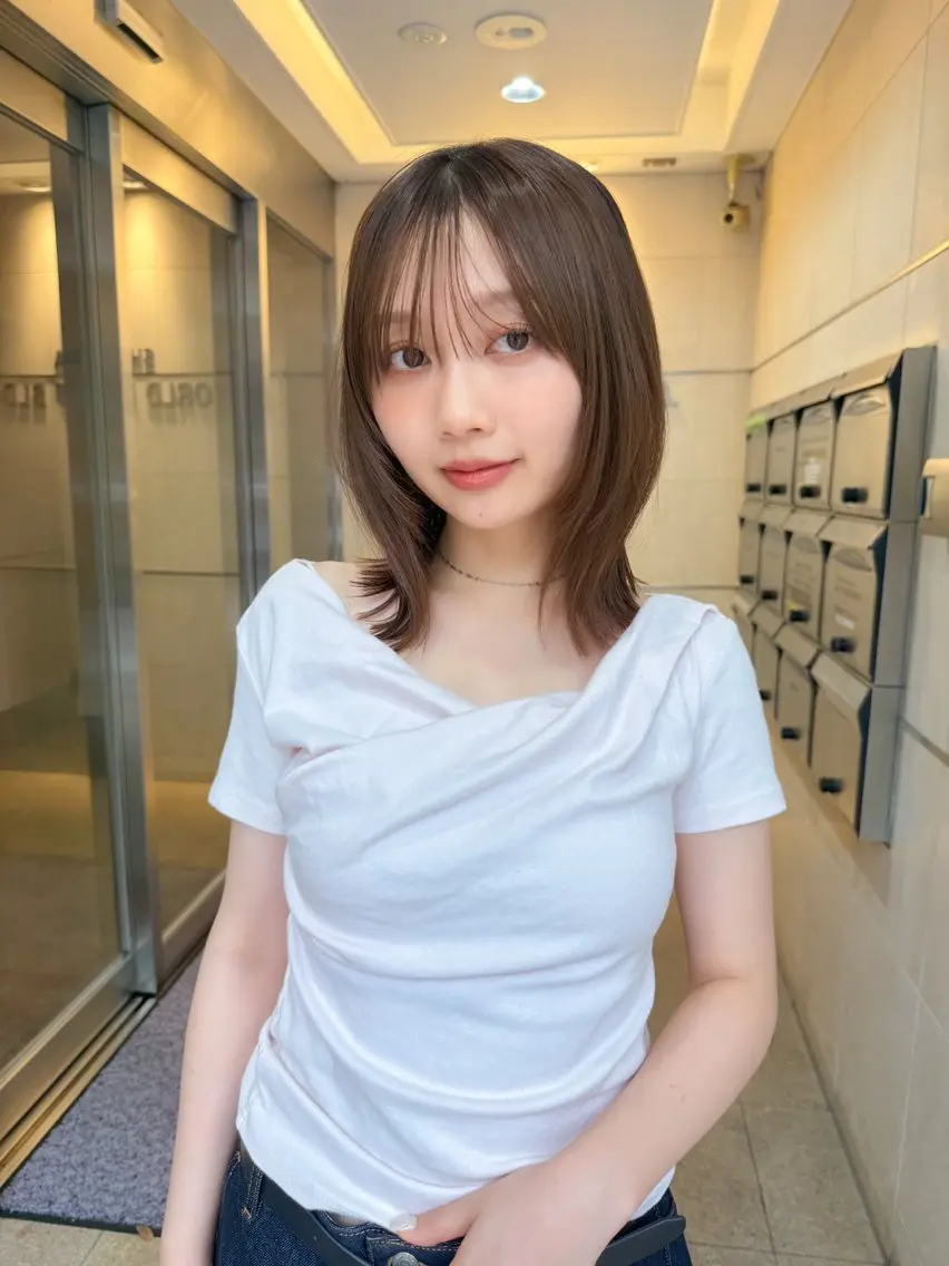 ミディアム カラー カット ヘアカラー トリートメント 🪐レイヤー/艶 カラー/加野彩果🪐のヘアスタイル