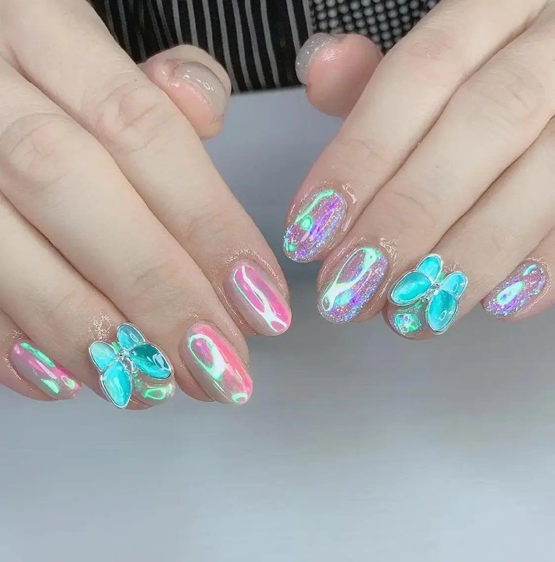 ネイル 氷ネイル・うるうるネイル . MAKI NAILのネイルデザイン